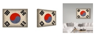 Trademark Global Red Atlas Designs 'South Korea Distressed Flag' Canvas Art - 24" x 18"